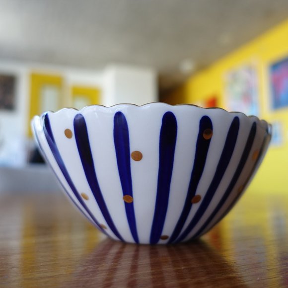 Anthropologie Bridget Bodenham blue gold bowl - Picture 2 of 15